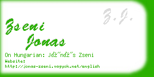 zseni jonas business card